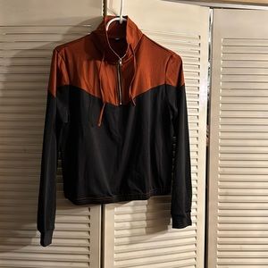 Jump suit blouse and pants brow and black size small women’s